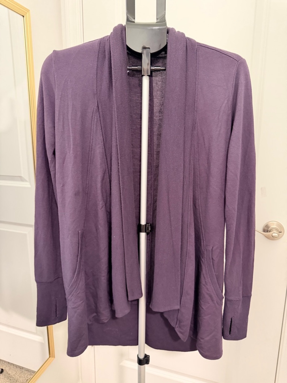 Athleta Purple Open-Front Modal Cardigan Sweater